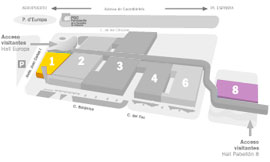 Pabelln 1, Stand D 414 y Pabelln 8, Stand A 123